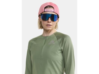 Damska koszulka T-shirt Craft PRO Trail Wind LS, zielona