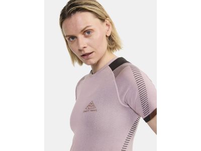 Damska koszulka Craft PRO Trail Fuseknit w kolorze różowym