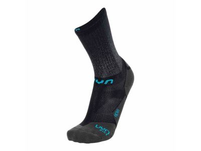 UYN CYCLING AERO socks, Black/Turquoise