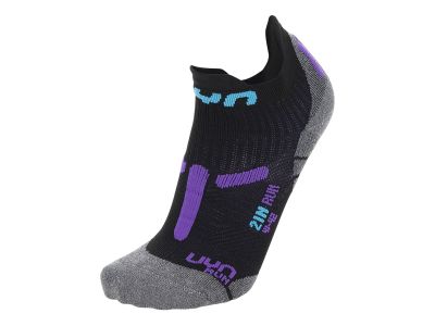 UYN RUN 2IN women&amp;#39;s socks, black/purple