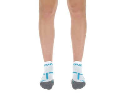 UYN RUN 2IN dámske ponožky, White/Turquoise