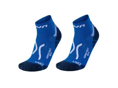 UYN RUN SUPER FAST Socken, 2 Paar, blau/weiß