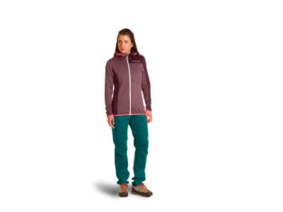 ORTOVOX Fleece Light Grid Damen-Sweatshirt, Wild Berry