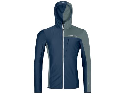 ORTOVOX Fleece Light Grid Hooded, Deep Ocean