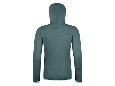 Damska bluza z kapturem ORTOVOX Fleece Light Grid ZN Hoody w kolorze ciemnej arktycznej szarości