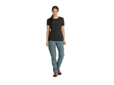 ORTOVOX 150 Cool Brand Damen-T-Shirt, schwarzer Rabe
