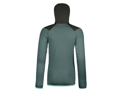 Damska bluza ORTOVOX Fleece Grid Hoody w kolorze ciemnej arktycznej szarości