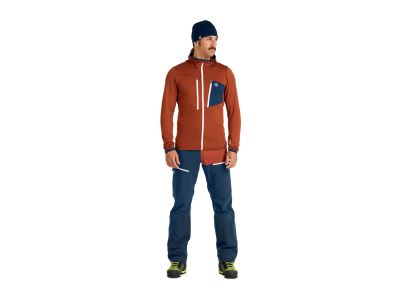 Hanorac ORTOVOX Fleece Grid, Mountain Blue