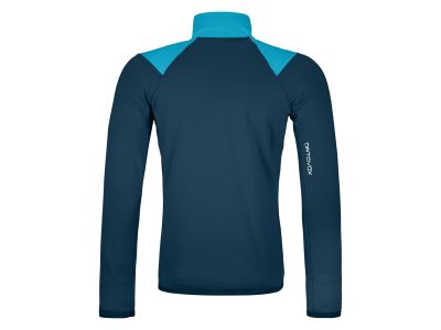 ORTOVOX Fleece Grid Sweatshirt, Mountain Blue