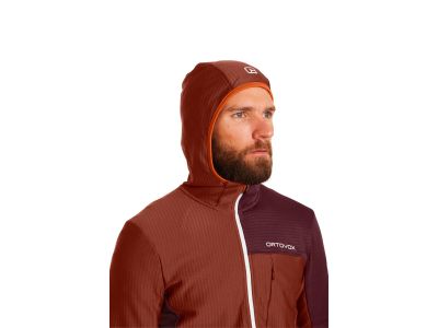 ORTOVOX Fleece Light Grid mikina, Bristle Brown