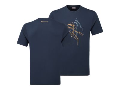 Montane ABSTRACT MOUNTAIN T-Shirt, Eclipse Blue