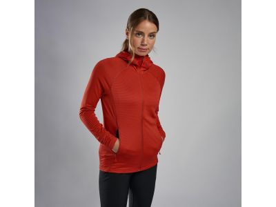 Montane FEM PROTIUM LITE HOODIE dámska mikina, červená