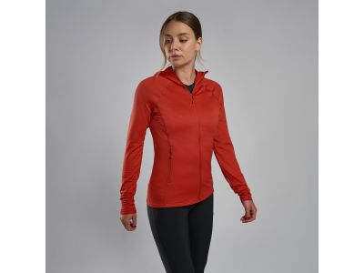 Montane FEM PROTIUM LITE HOODIE dámska mikina, červená