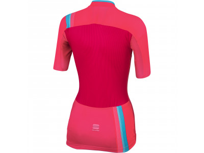 Damska koszulka rowerowa Sportful BodyFit Pro w kolorze różowym, aqua greenm