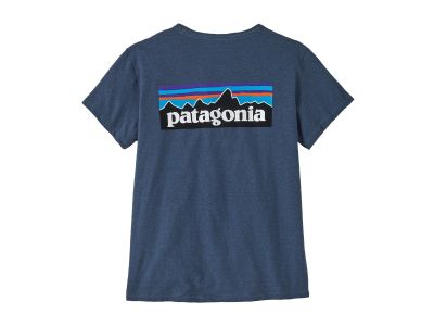 Tricou dama Patagonia P-6 Logo Responsibili-Tee, albastru utilitar