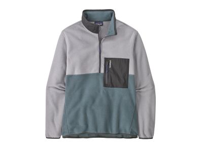 Patagonia Microdini 1/2 Zip P/O sweatshirt, nouveau green w/salt gray
