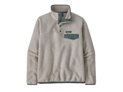 Patagonia LW Synch Snap-T P/O Hoodie, Oatmeal Heather w/Nouveau Green
