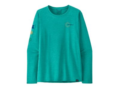 Patagonia L/S Cap Cool Daily Graphic Damen-T-Shirt, Channel Islands/Subtidal Blue X-Dye