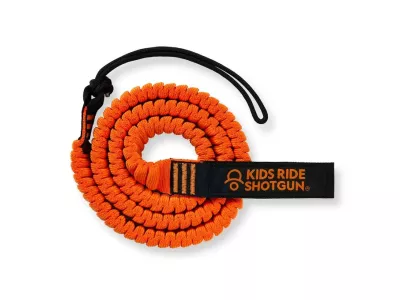 Shotgun rope for pulling a bicycle, orange