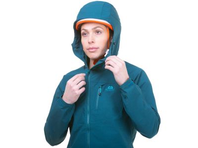 Jachetă de damă Echipament montan Squall cu cagulă, Topaz/Majolica Blue