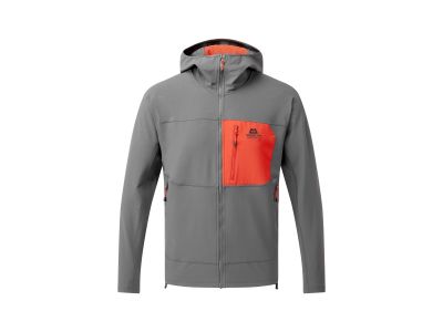 Jachetă cu cagulă Arrow Mountain Equipment, Anvil Grey/Rock roșu
