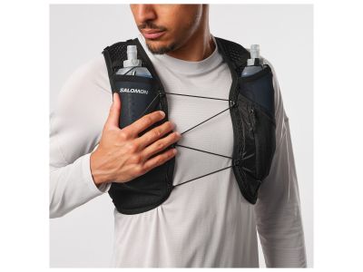 Salomon ACTIVE SKIN 4 SET mellény, fekete/Metallic