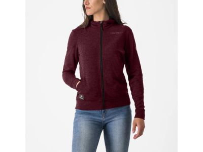 Castelli MILANO 2 FULL ZIP W FLEECE women&#39;s sweatshirt, dark burgundy