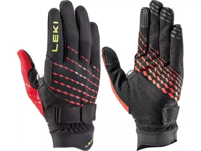Leki Ultra Trail Breeze Shark Handschuhe, schwarz/rot neongelb