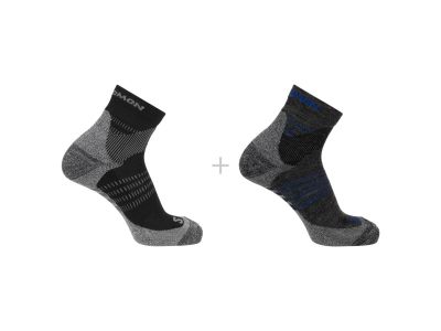 Salomon X ULTRA ACCESS QUARTER zokni, 2 csomagos, antracit/fekete