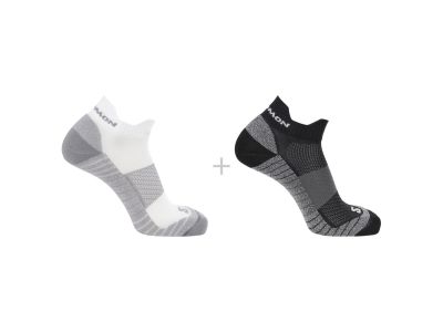Salomon AERO ANKLE ponožky, balení 2 párů, black/white