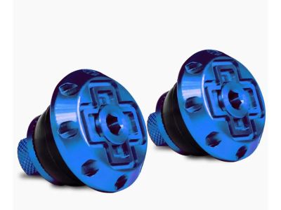 Muc-Off Disco Bar End Plugs Lenkerenden, blau