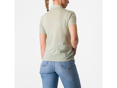 Castelli MERINO W POLO women&#39;s T-shirt, desert green
