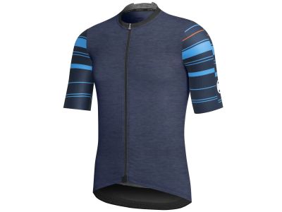 Tricou Dotout Stripe, albastru melange/bleumarin