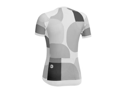 Damska koszulka rowerowa Dotout Camou, biało-czarna