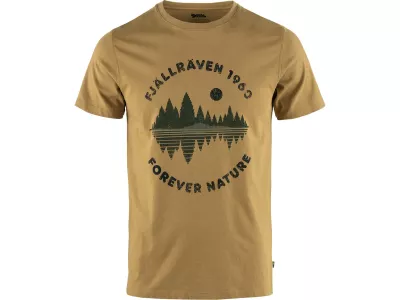 T-shirt Fjällräven Forest Mirror, gryczany brąz