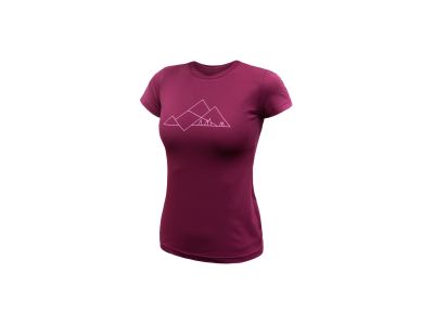 Sensor COOLMAX TECH GEO MOUNTAINS Damen-T-Shirt, lila