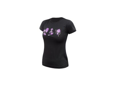Sensor MERINO AIR BLOOM women&#39;s T-shirt, black