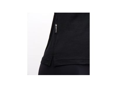T-shirt damski Sensor MERINO AIR BLOOM w kolorze czarnym