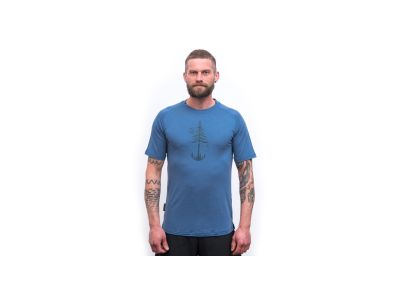 Sensor MERINO AIR EARTH tričko, riviéra blue