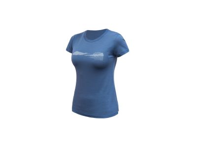 Damska koszulka Sensor MERINO AIR HILLS, kolor niebieski riviera