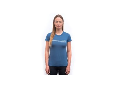 Sensor MERINO AIR HILLS női póló, riviéra kék