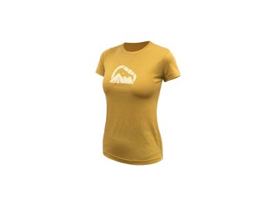 T-shirt damski Sensor MERINO AIR SUMMIT w kolorze musztardowym