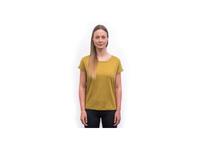Sensor MERINO AIR traveler női póló, mustár