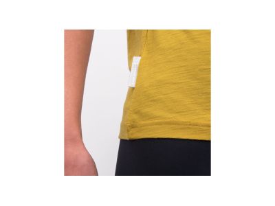 Damska koszulka podróżnicza Sensor MERINO AIR w kolorze musztardowym