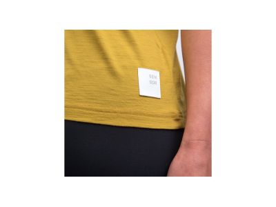 Damska koszulka podróżnicza Sensor MERINO AIR w kolorze musztardowym