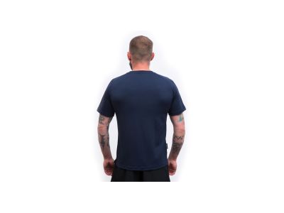Sensor MERINO BLEND TYPO tričko, deep blue