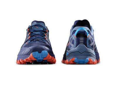 La Sportiva Bushido III shoes, deep sea/cherry tomato