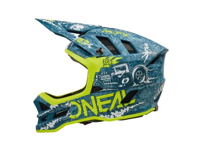 O'NEAL BLADE HR helmet, teal/neon yellow