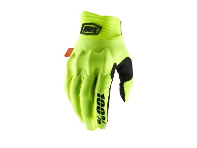 100% COGNITO gloves, fluo yellow/black