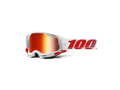 100% RACECRAFT 2 glasses, St-Kith/Mirror Red Lens